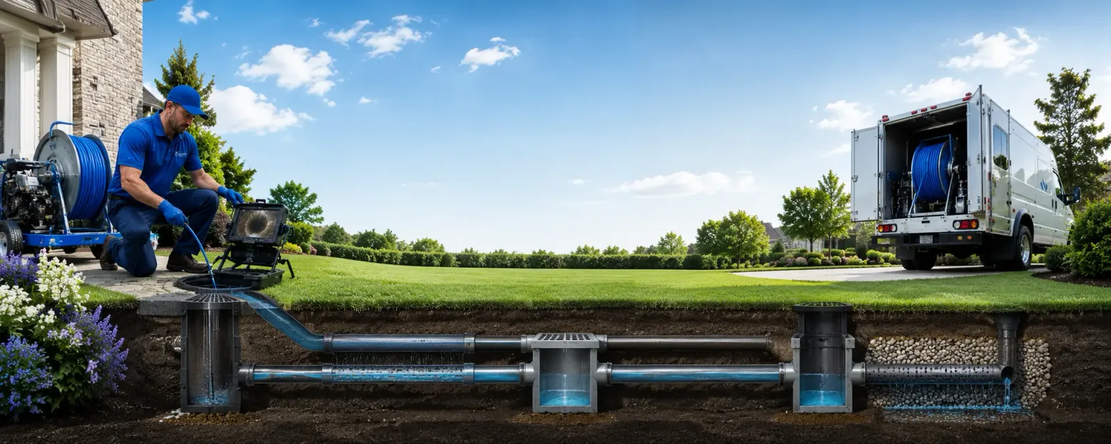 Outdoor drain cleaning information for Farmingville, NY